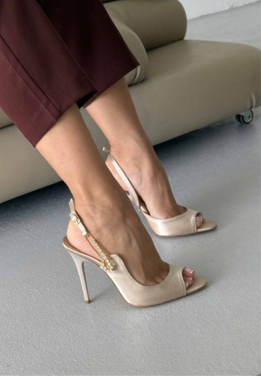 Champagne Satin heels