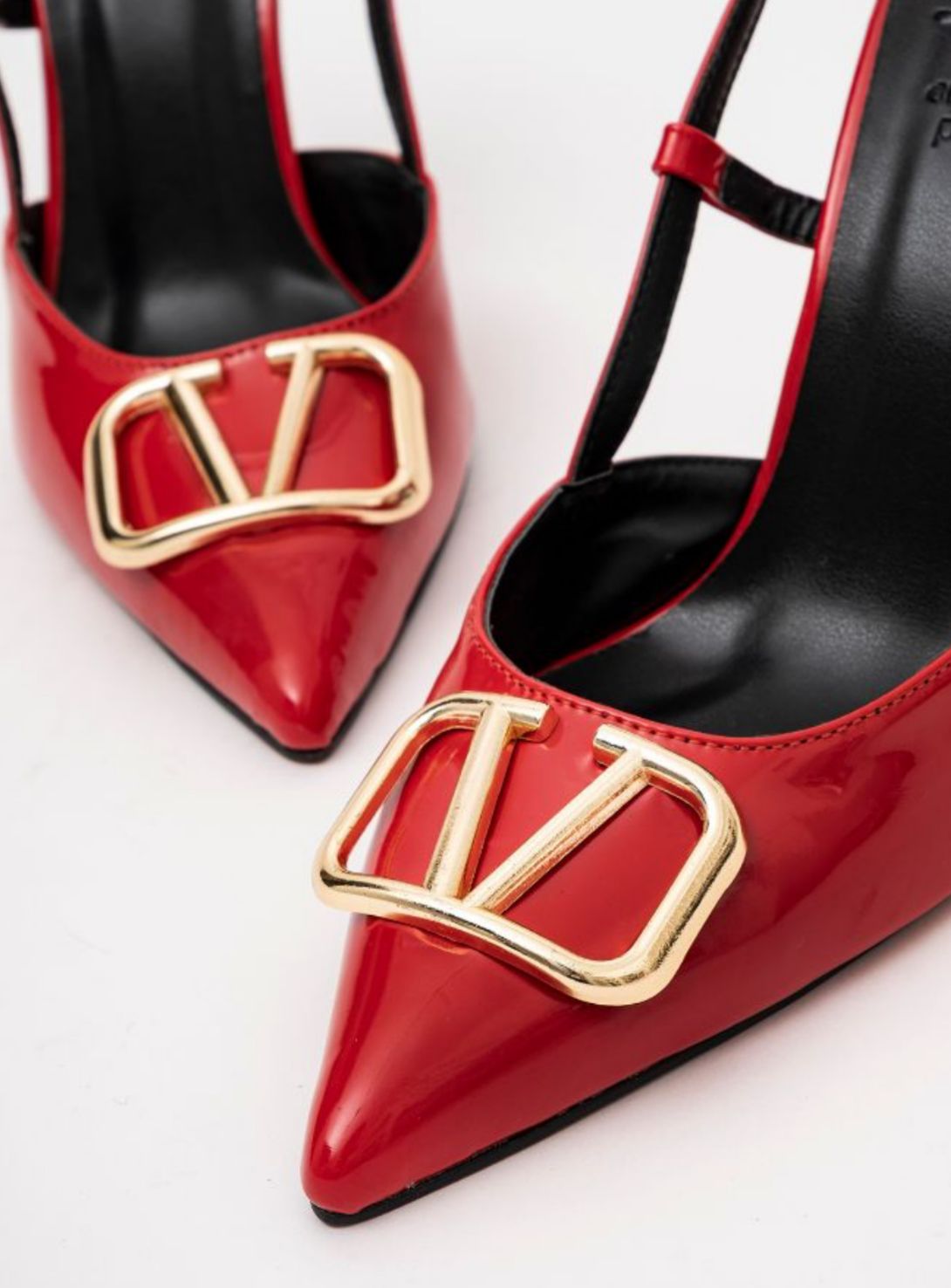 Red Leather Stiletto Sandals