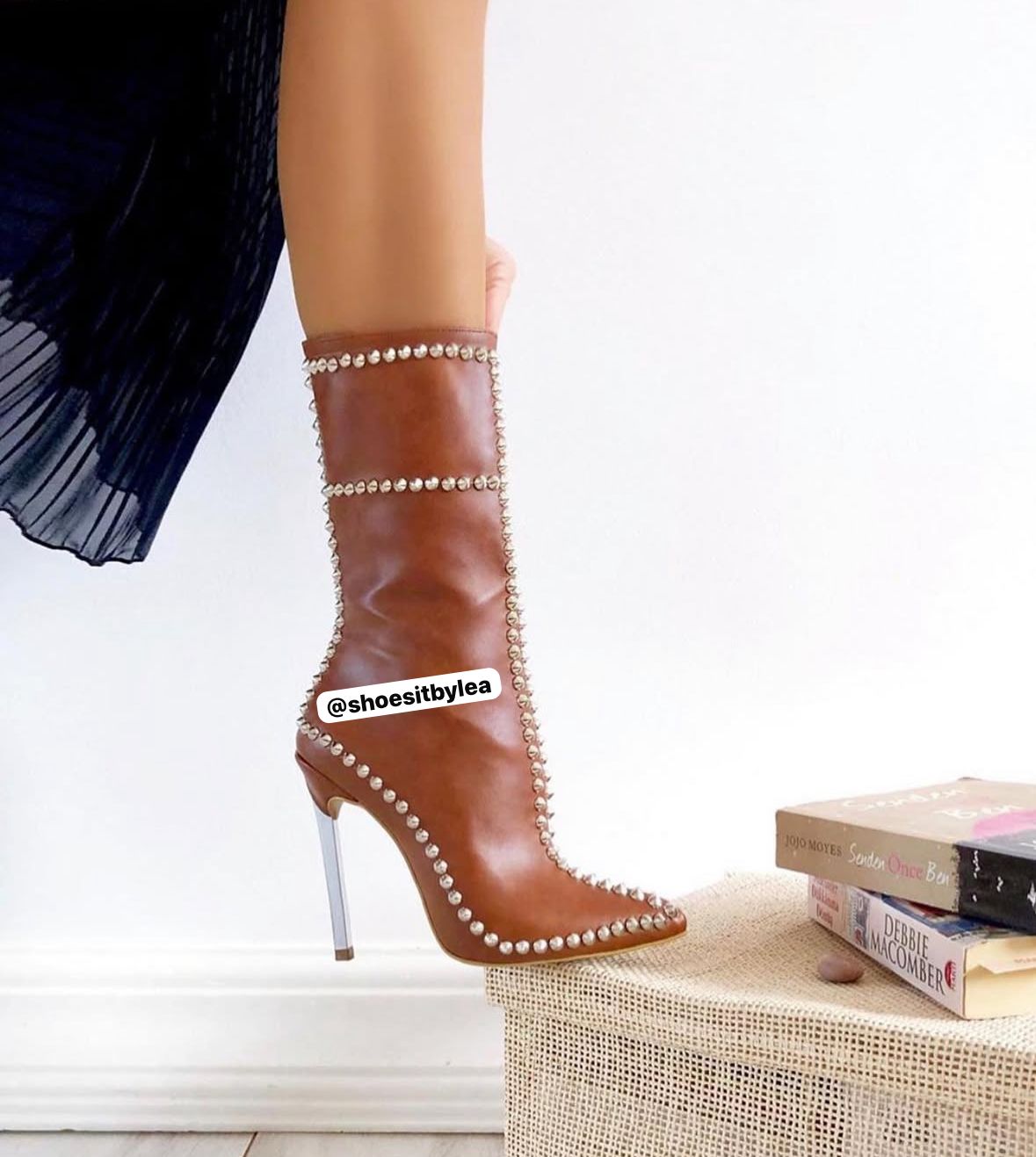 The "Valeria" Studded Stiletto Boot
