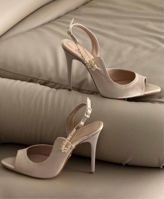 Champagne Satin heels