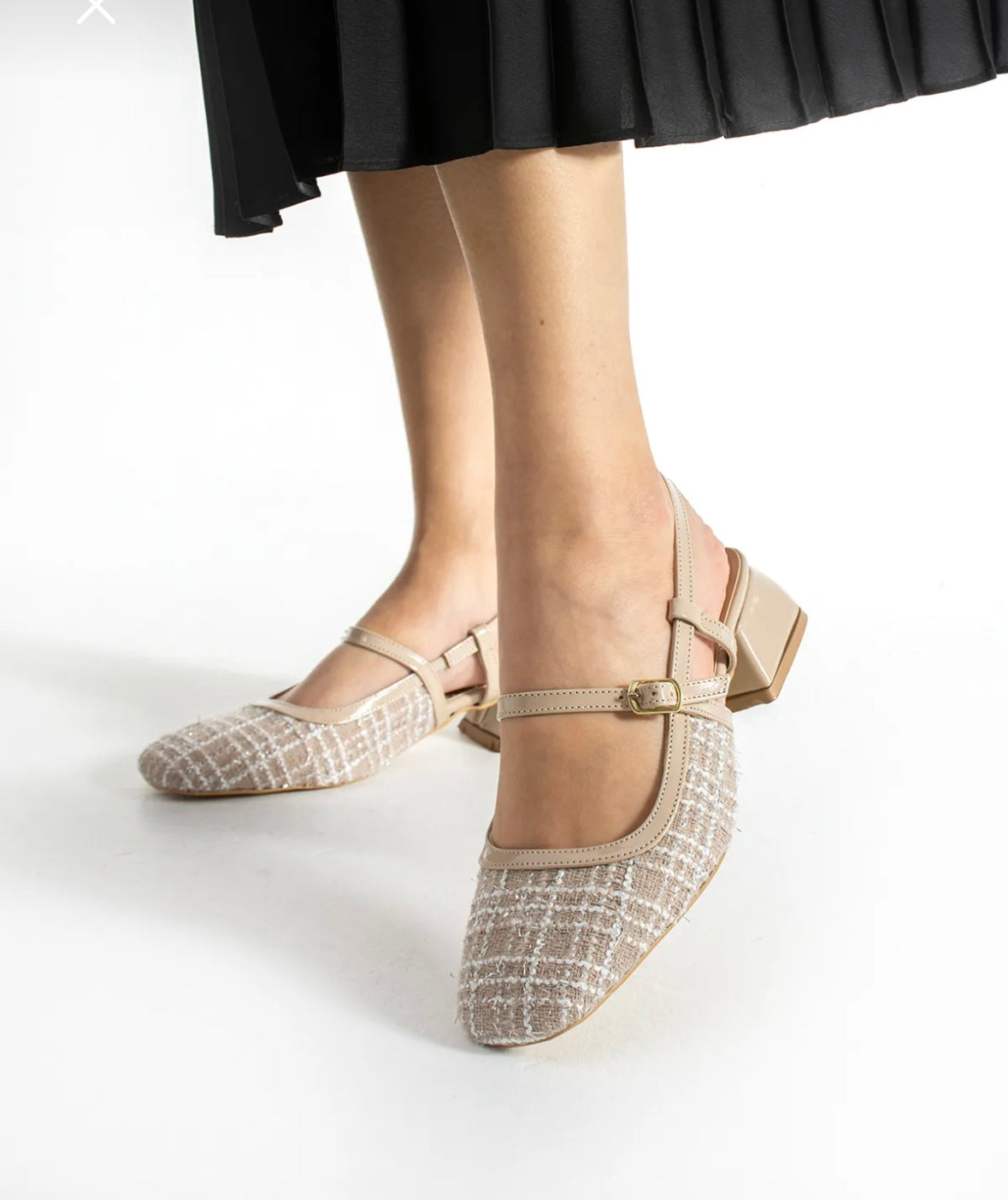 Tweed Mary Jane Block Heels